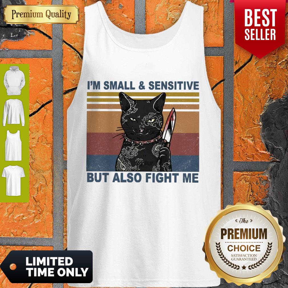 Official Black Cat Yakuza Im Small And Sensitive But Also Fight Me Shirt