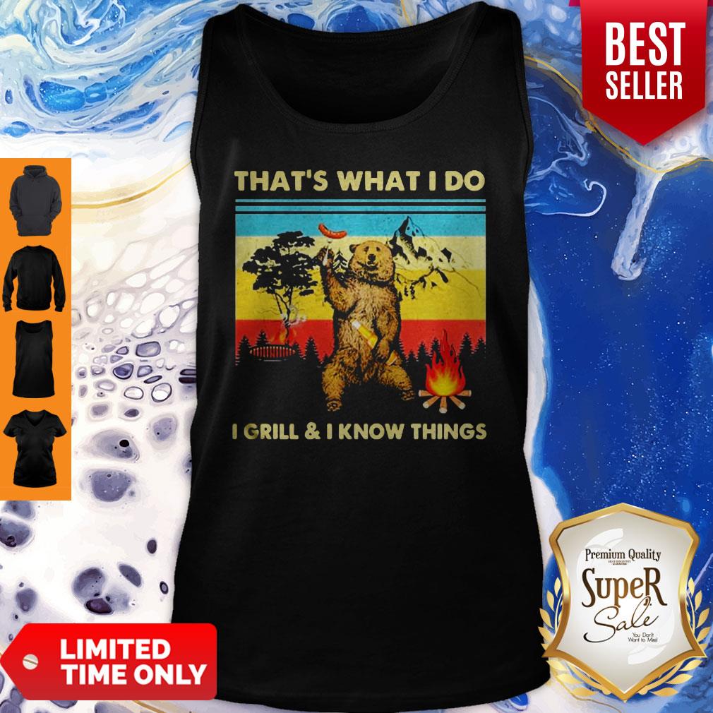 Music Bear Thats What I Do I GrillI Know Things Vintage shirt
