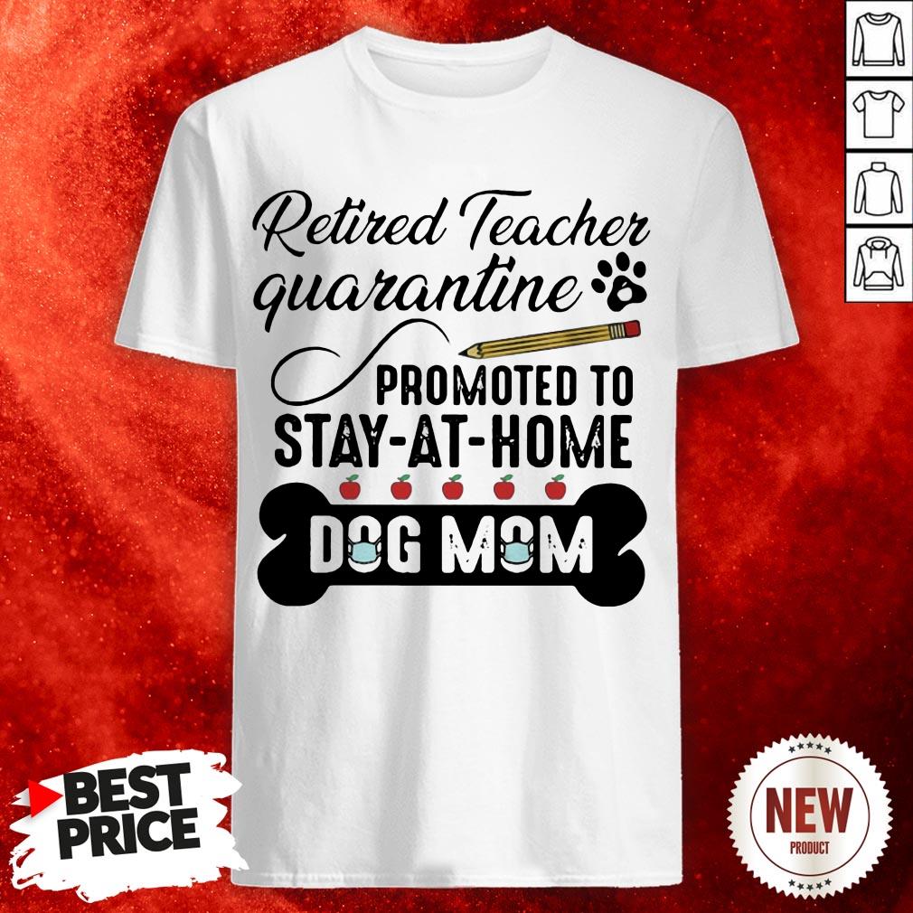 Teacher Quarantine Promoted Ro Stay At Home Dog Mom Shirt