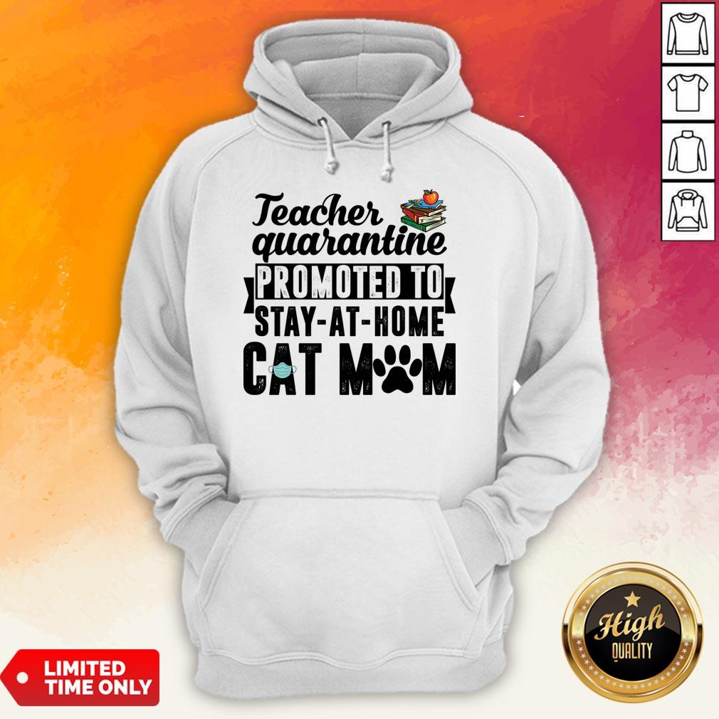 Teacher Quarantined Promoted To Stay At Home Cat Mom Shirt