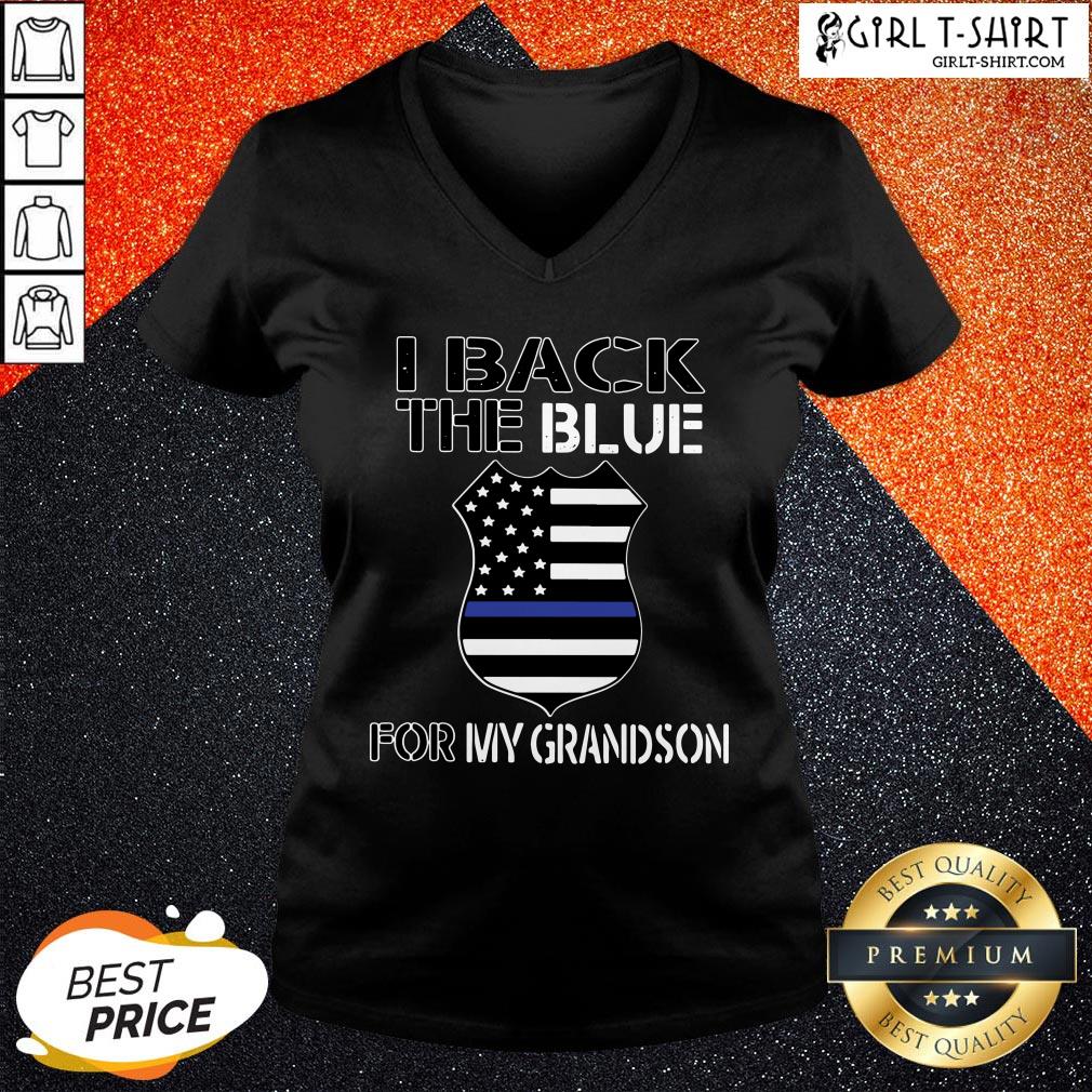 That American Flag I Back The Blue For My Grandson Shirt