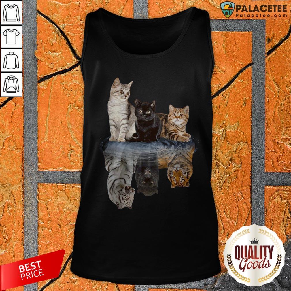 The Cats Water Mirror Reflection Tigers Shirt
