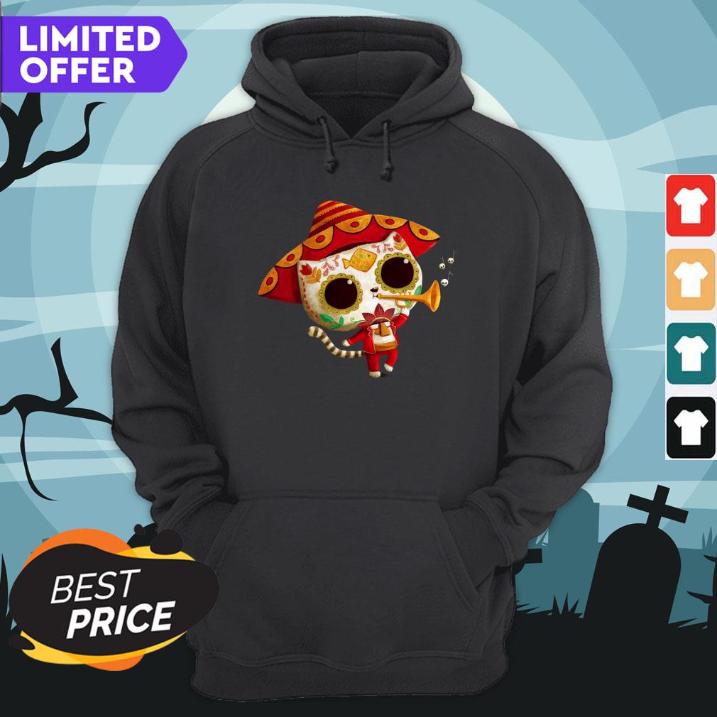The Day Of The Dead Cute Cat El Mariachi Dia De Muertos Shirt
