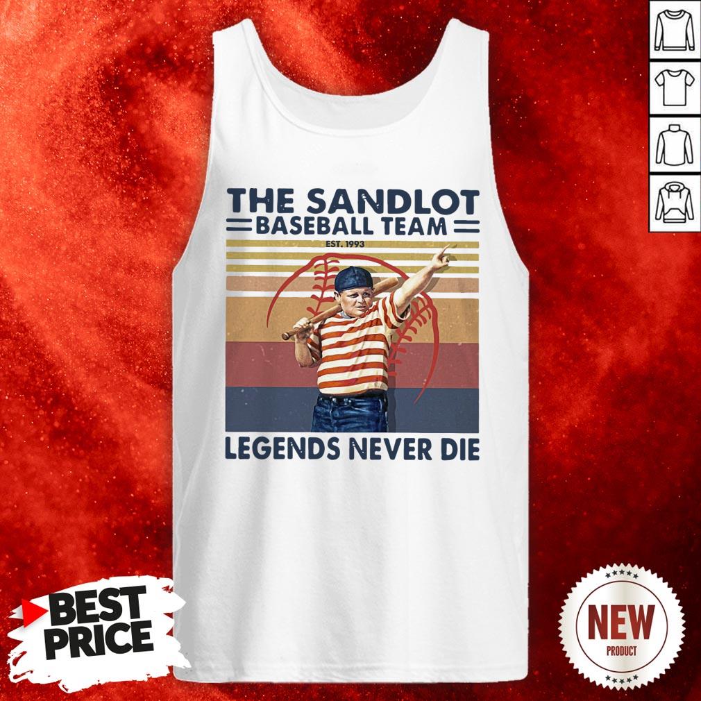The Sandlot Baseball Team Legends Never Die Vintage Retro Shirt