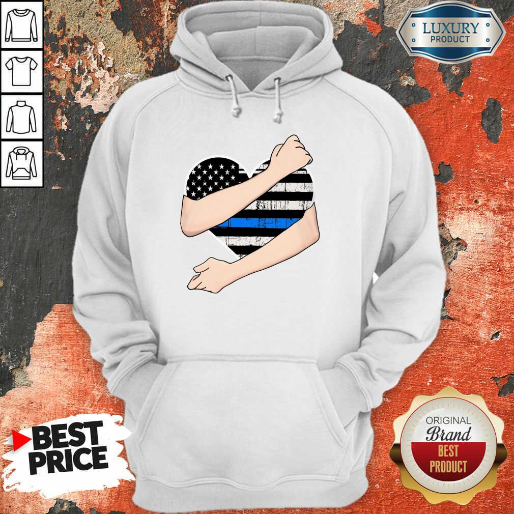 Thin Blue Line Heart Police Shirt