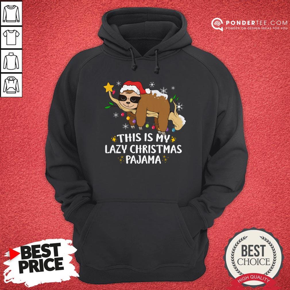 This Is My Lazy Christmas Pajama Funny Sloth Shirt