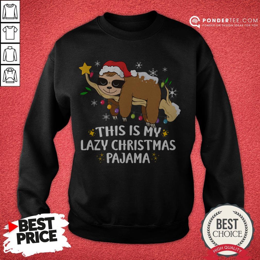 This Is My Lazy Christmas Pajama Funny Sloth Shirt
