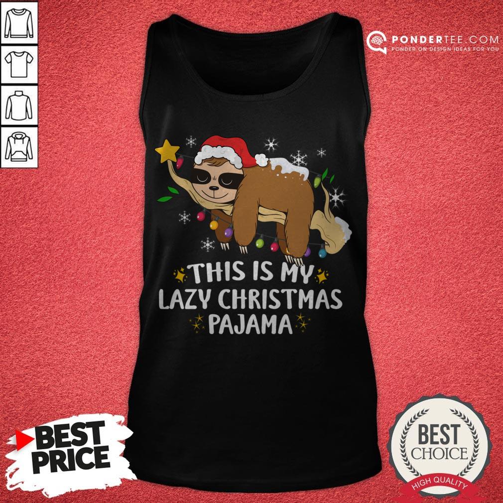This Is My Lazy Christmas Pajama Funny Sloth Shirt