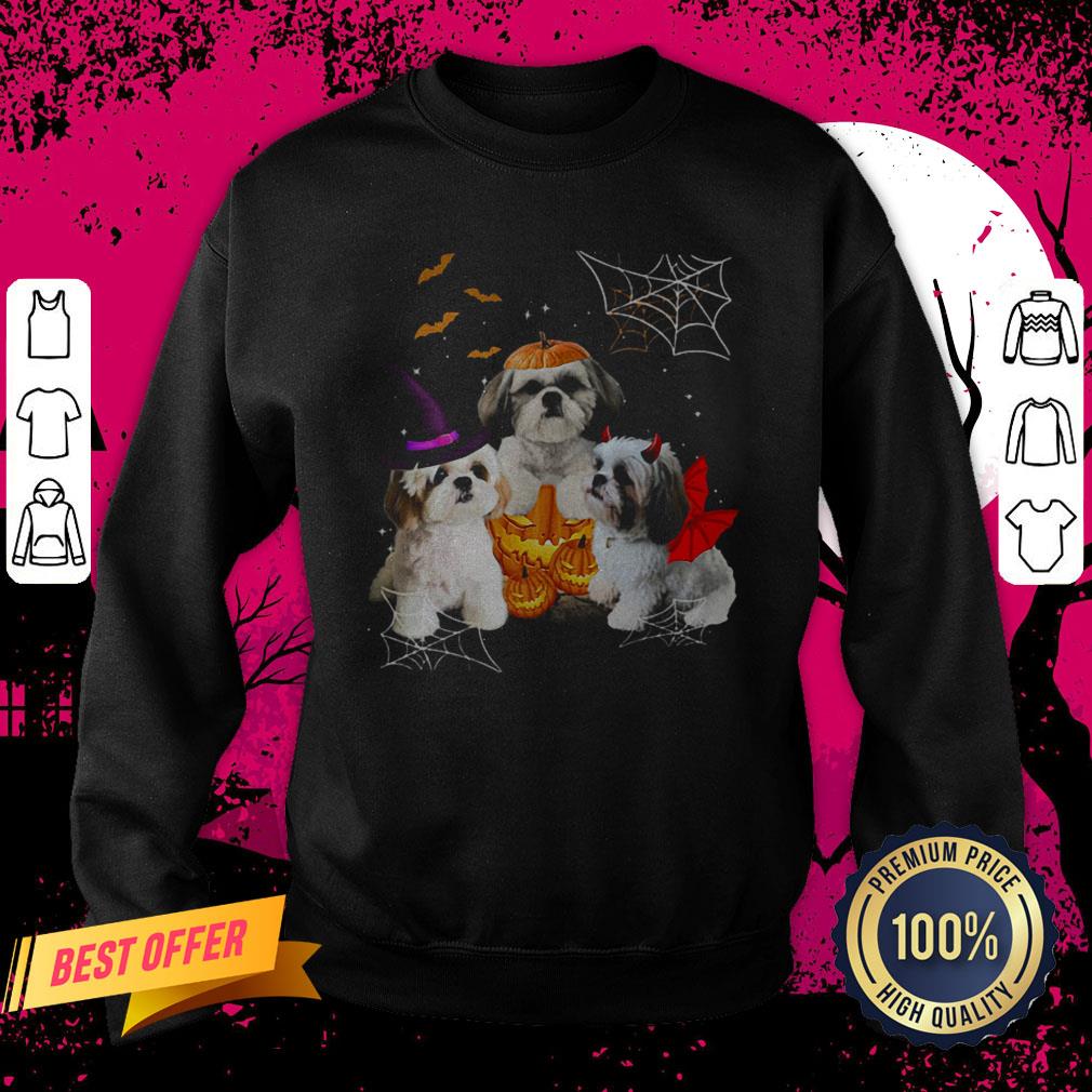 Three Shih Tzus Dogs Halloween Shirt