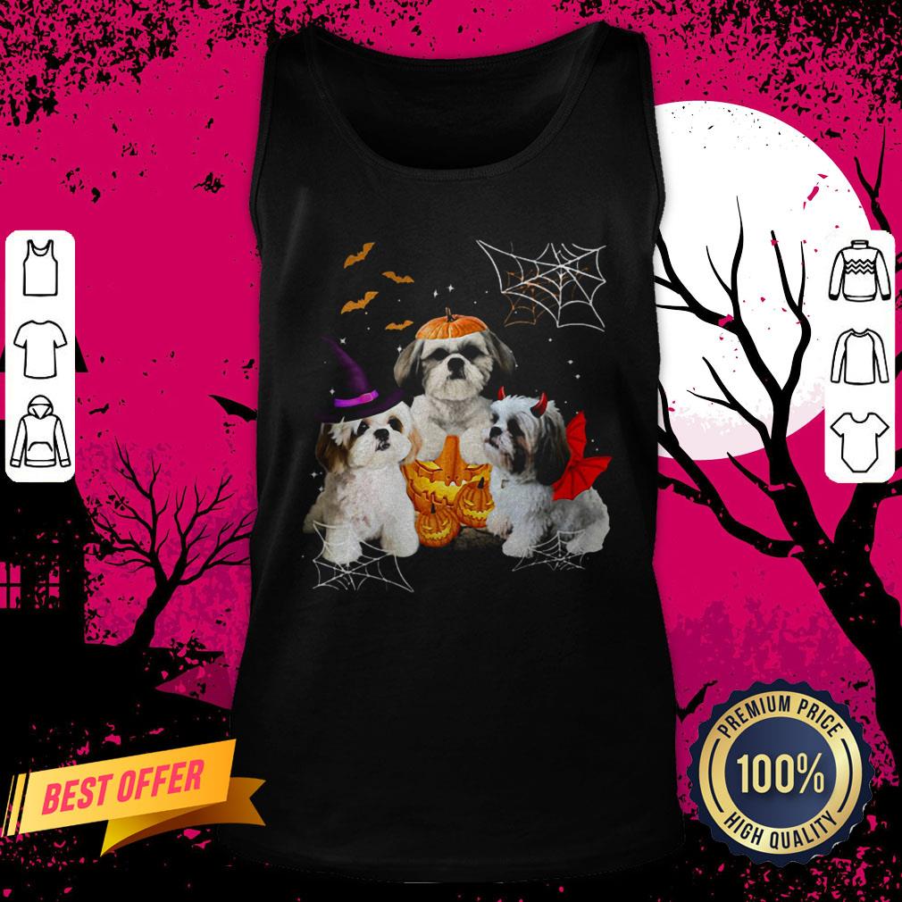 Three Shih Tzus Dogs Halloween Shirt