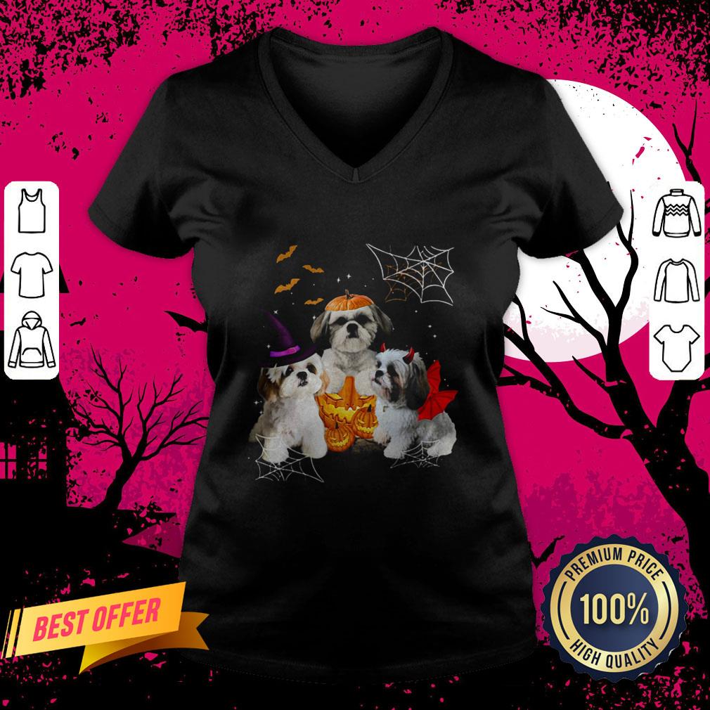 Three Shih Tzus Dogs Halloween Shirt