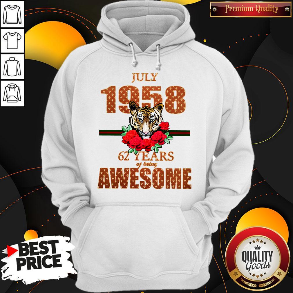 Tiger July 1958 62 Years Of Being Awesome Shirt