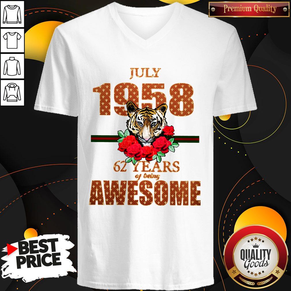 Tiger July 1958 62 Years Of Being Awesome Shirt
