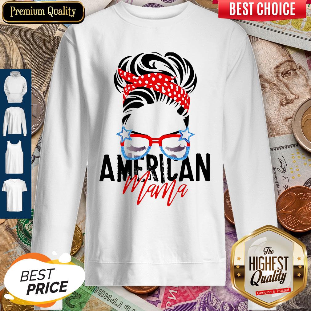 Top American Mama American Flag Veteran Independence Day Shirt