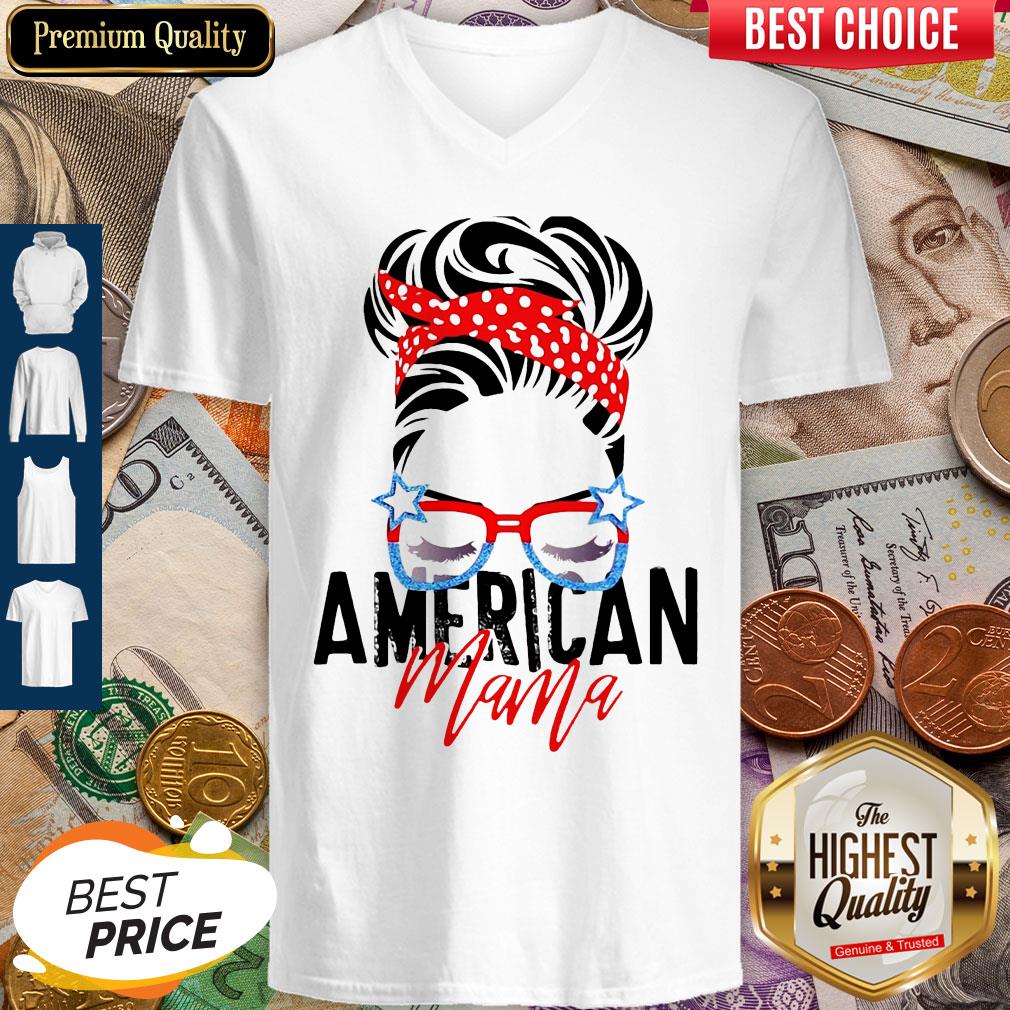 Top American Mama American Flag Veteran Independence Day Shirt
