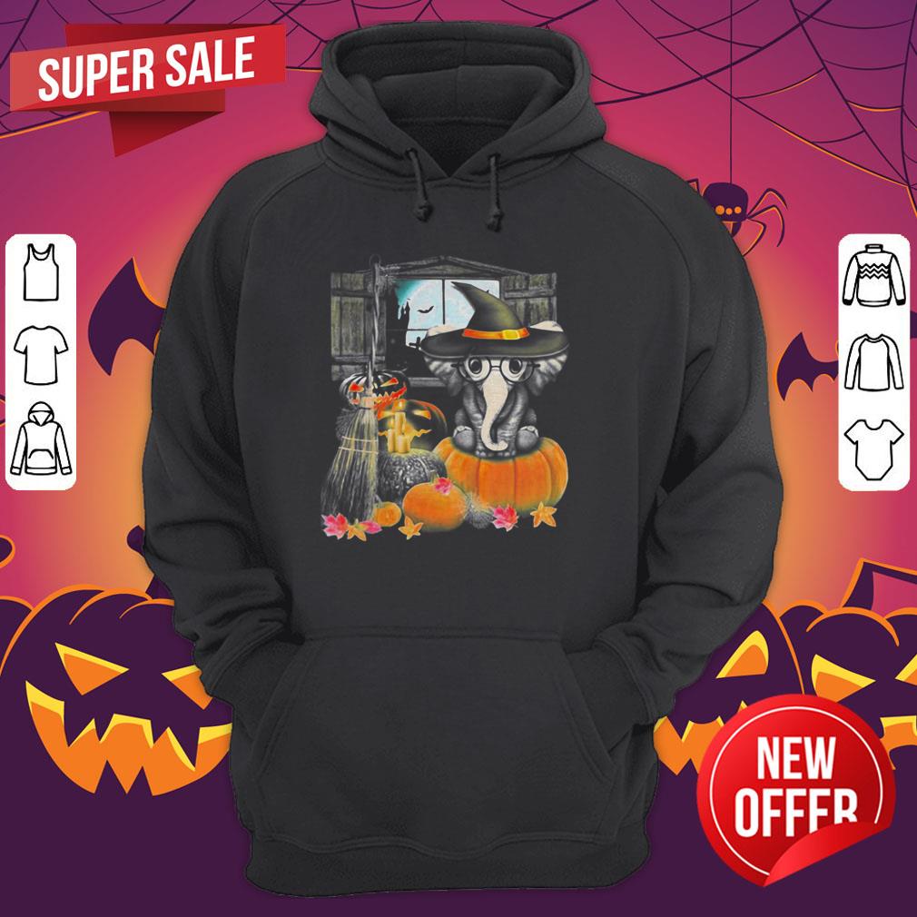 Top Elephant Witch Pumpkin Halloween Shirt
