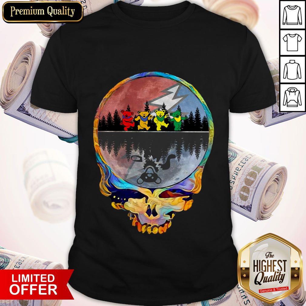 Top Grateful Dead Dad Dancing Bear In Head Shirt