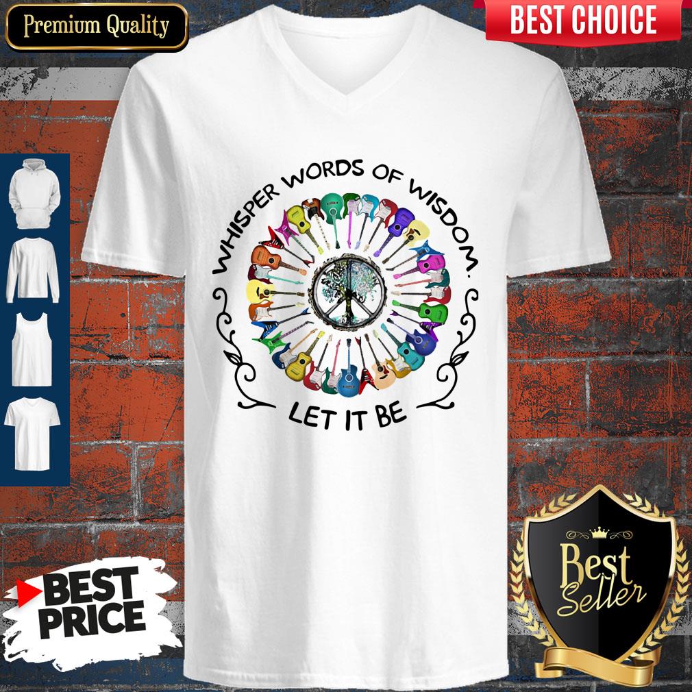 Top Guitars Whisper Words Of Wisdom Let It Be Shirt