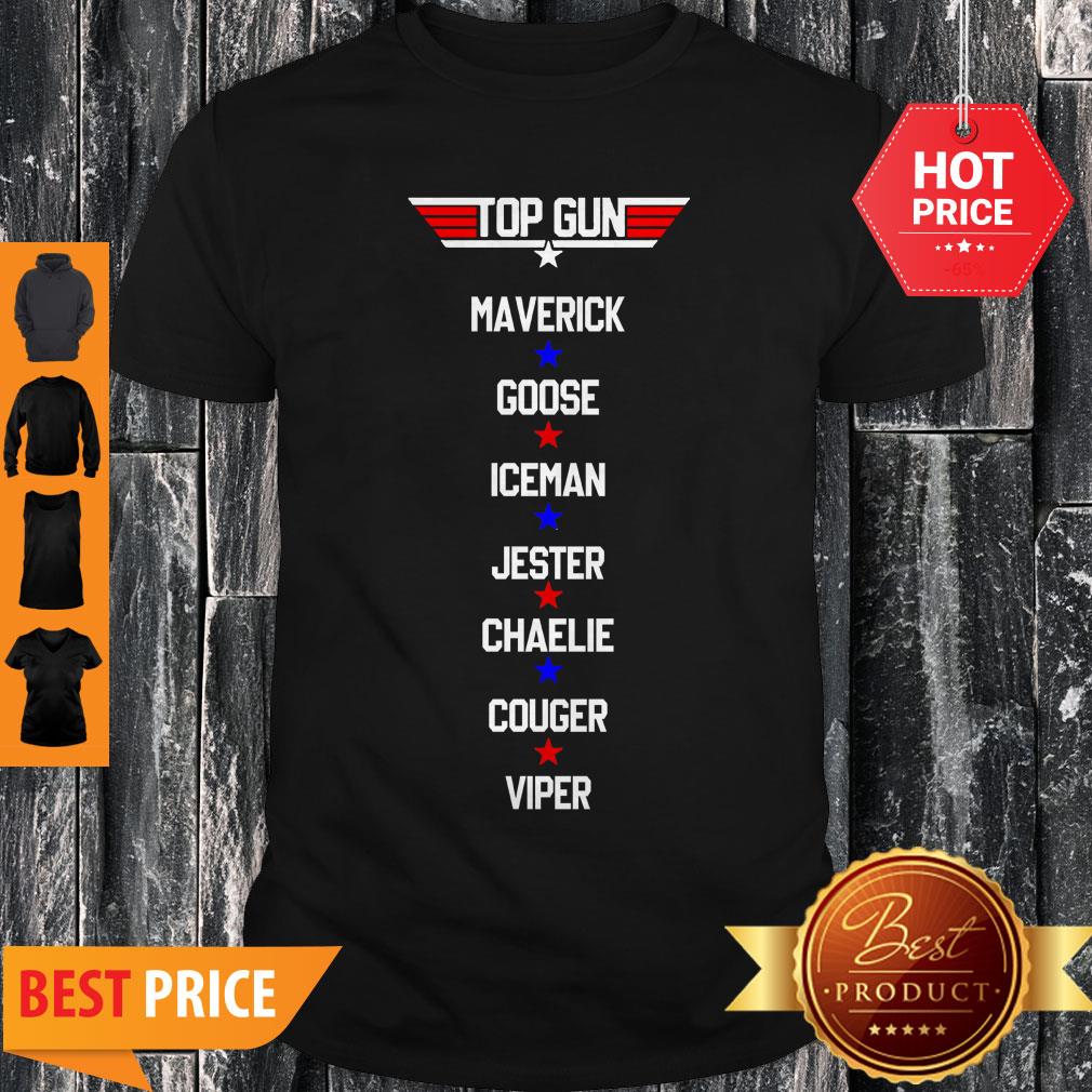 Top Gun Maverick Goose Iceman Jester Charlie Couger Viper Shirt