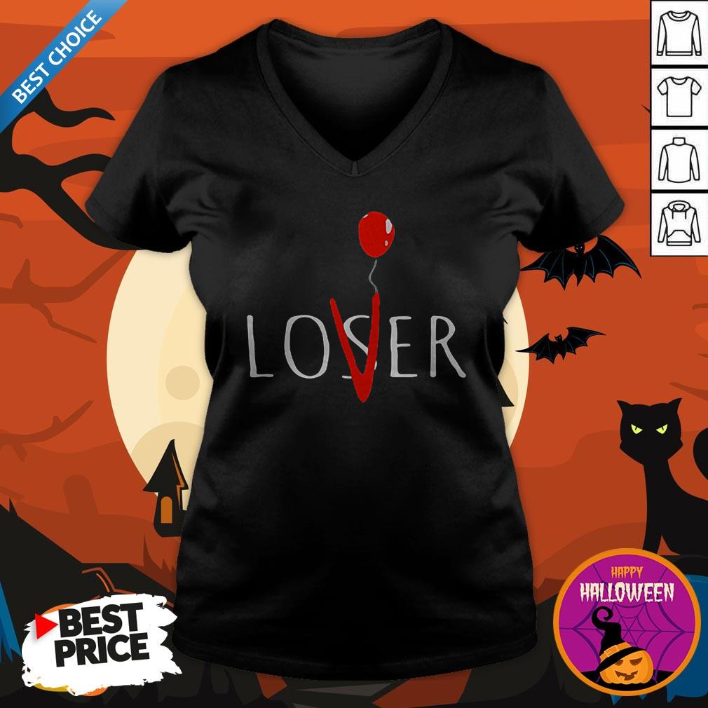 Top Halloween Top Pennywise Loser Lover IT Tee Shirt