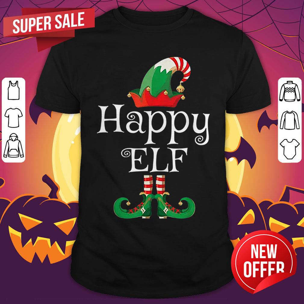 Top Happy Elf Costume Funny Halloween Christmas Gift Happy Shirt