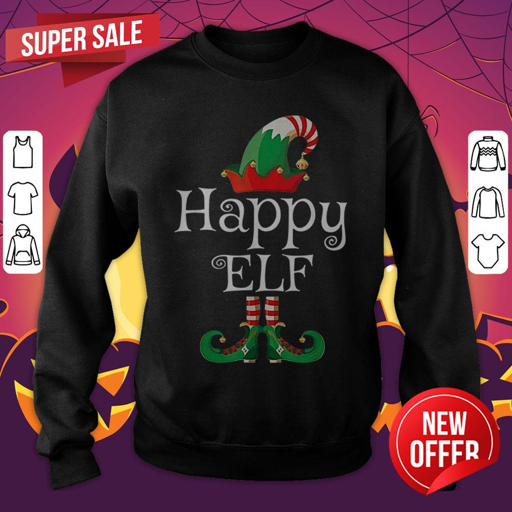 Top Happy Elf Costume Funny Halloween Christmas Gift Happy Shirt