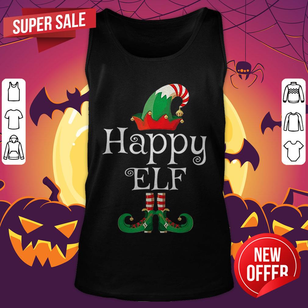 Top Happy Elf Costume Funny Halloween Christmas Gift Happy Shirt