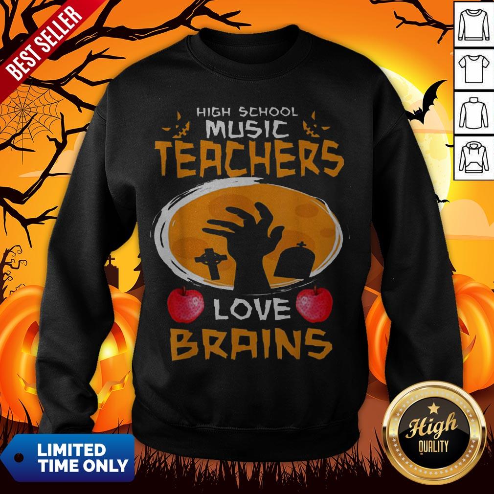 Top High School Music Teachers Love Brains Halloween Gift Shirt