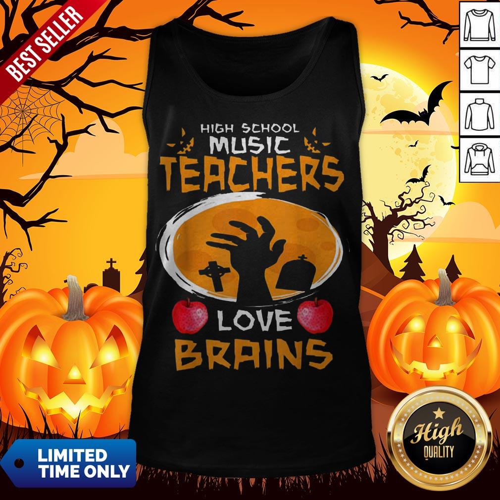 Top High School Music Teachers Love Brains Halloween Gift Shirt