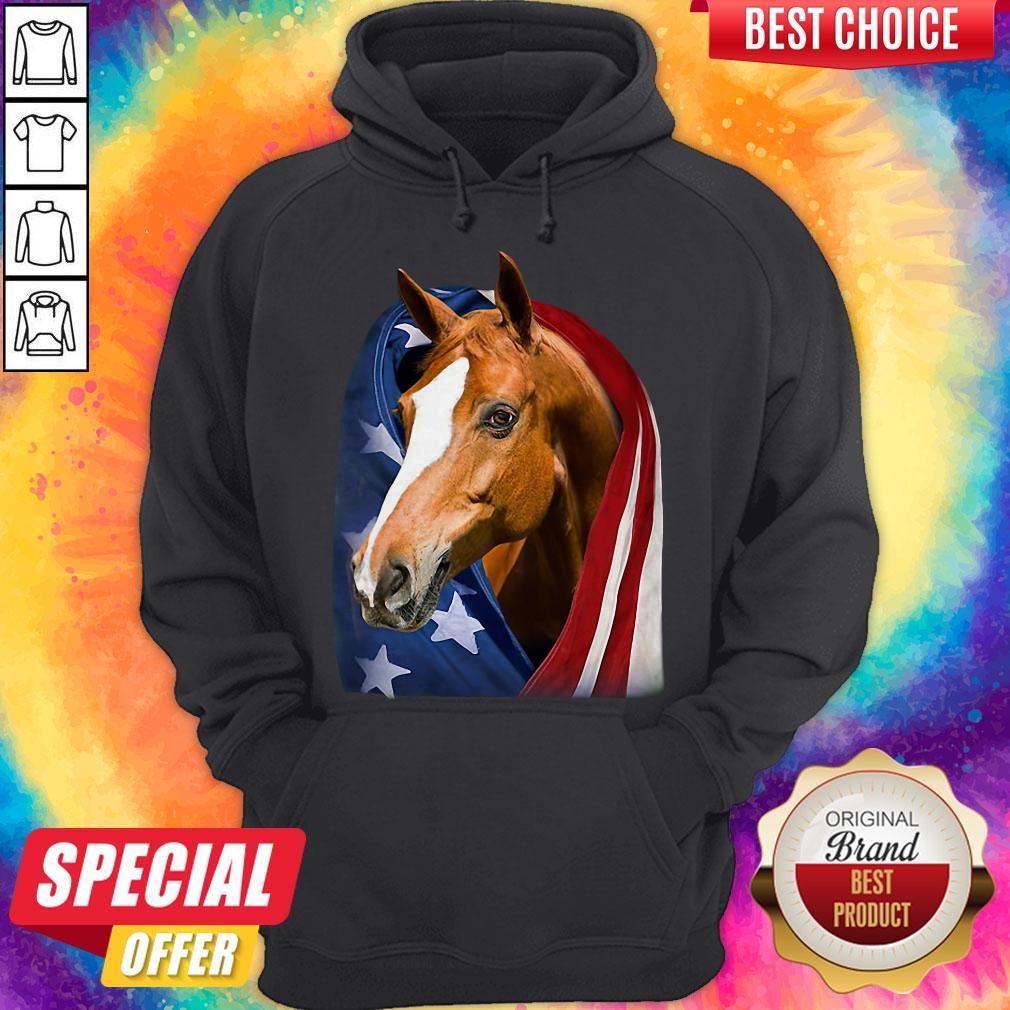 Top Horse American Flag 4th Of July Independence Day Shirt