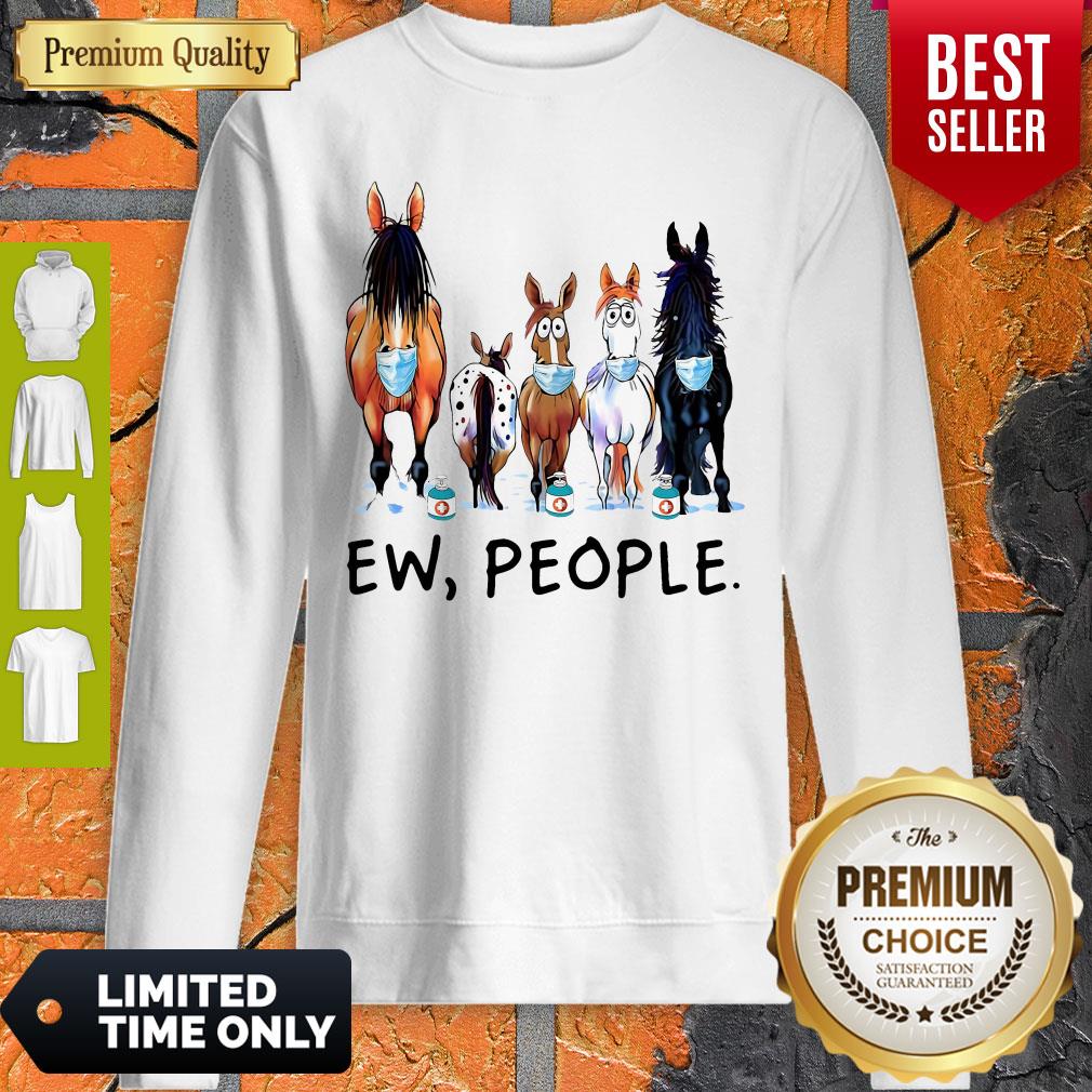 Top Horse Face Mask Ew People Shirt