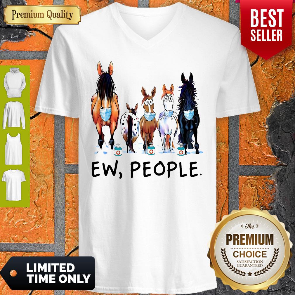 Top Horse Face Mask Ew People Shirt