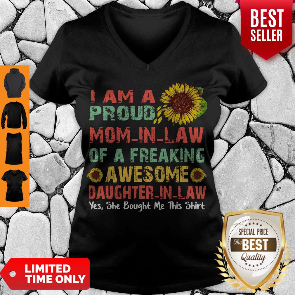 Top I Am A Proud Mom In Law Of A Freaking Awesome Daughter In Law Shirt