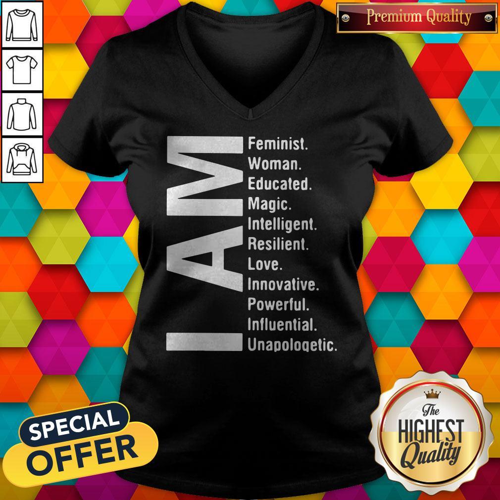 Top I Am Feminist Woman Educated Magic Intelligent Shirt