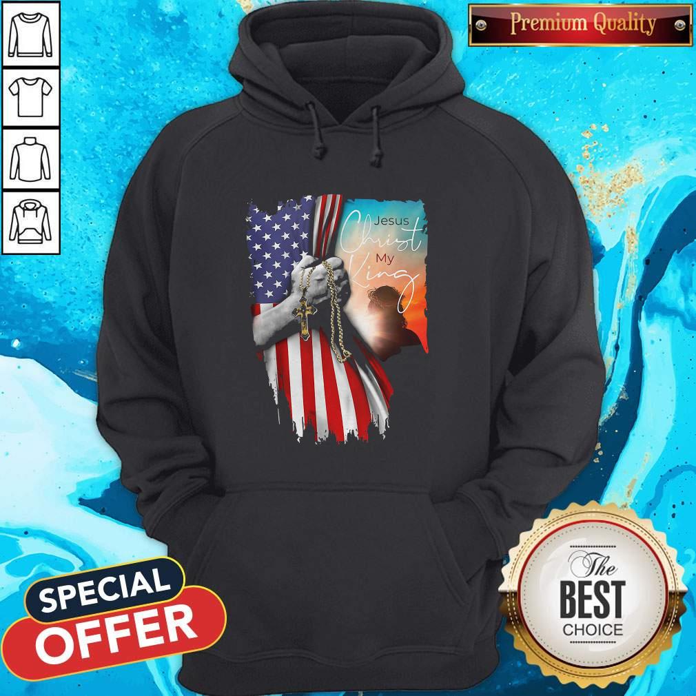Top Jesus Christ My King American Flag Independence Day Shirt