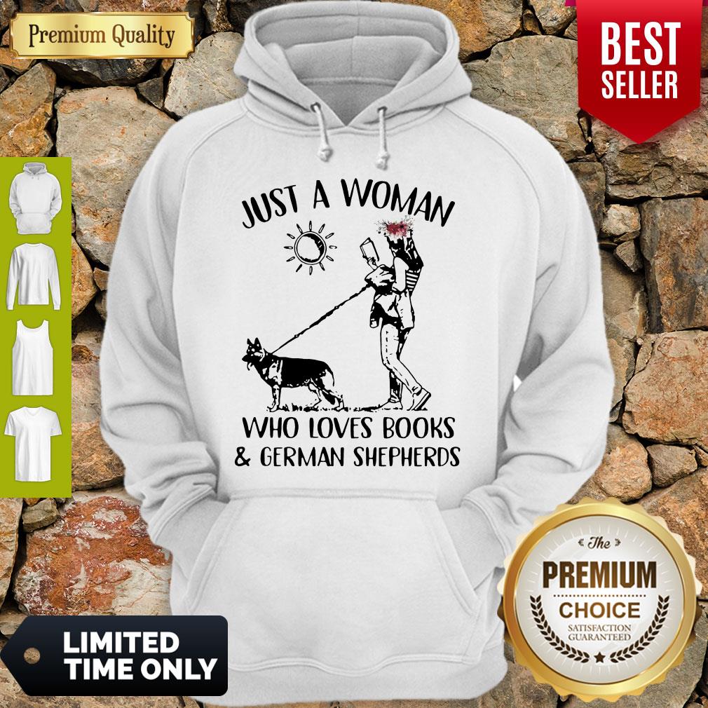 Top Just A Woman Who Loves BooksGerman Shepherds Shirt