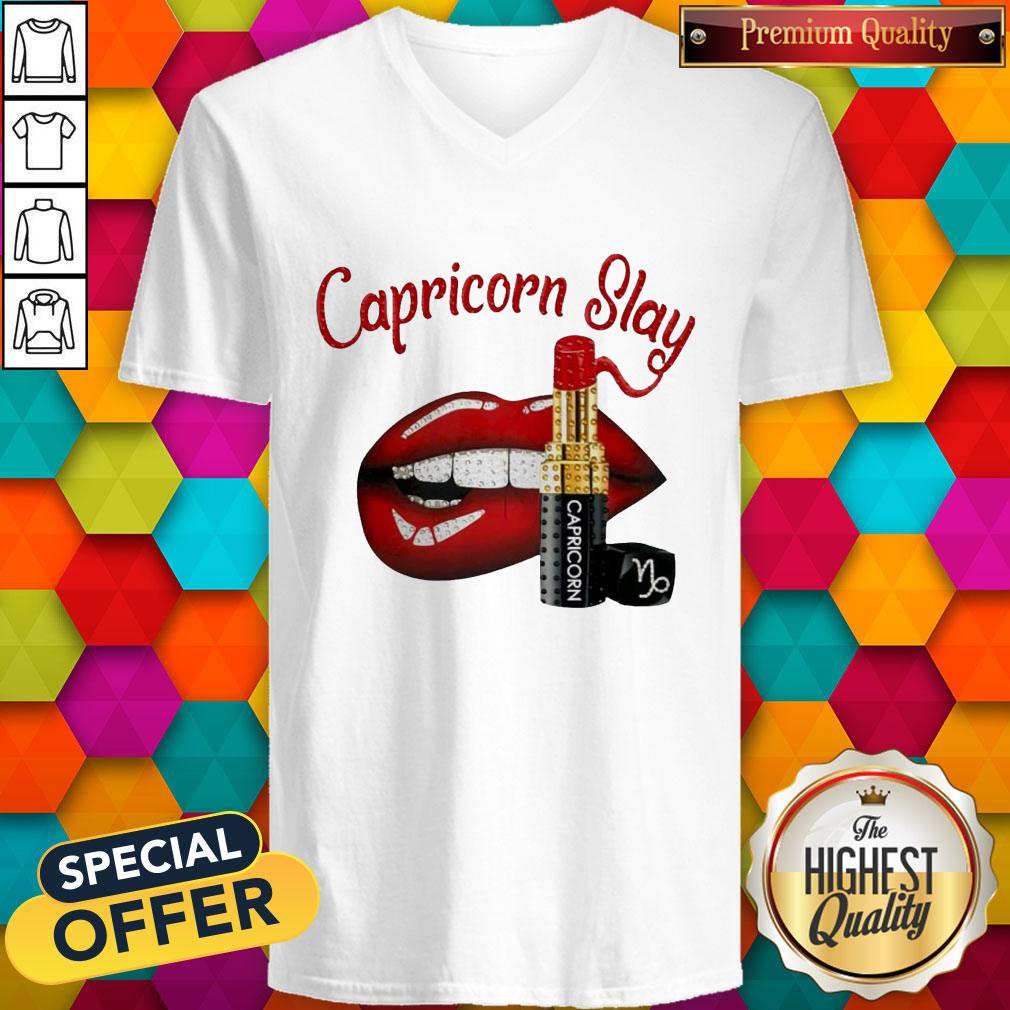 Top Lip And Lipstick Capricorn Slay Shirt
