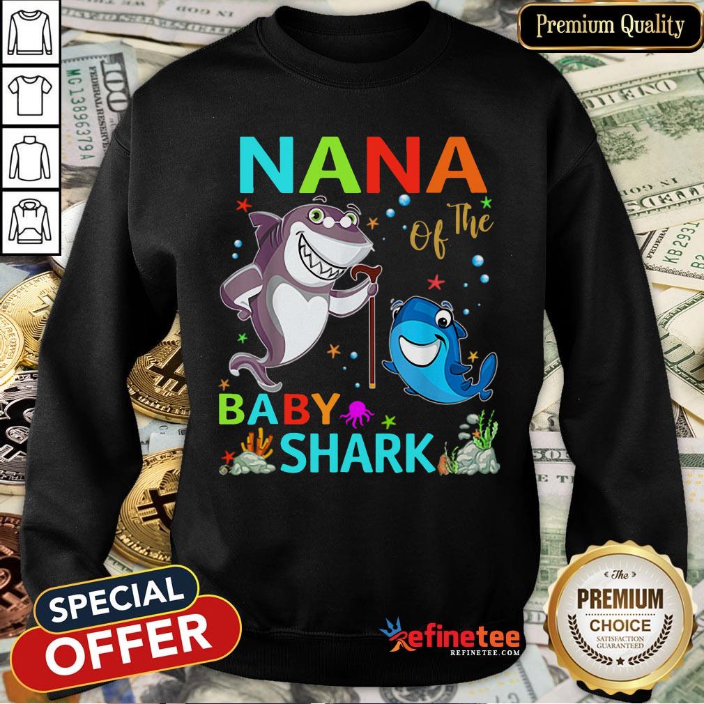 Top Nana Of The Baby Shark Birthday Nana Shark Mother’s Day Shirt