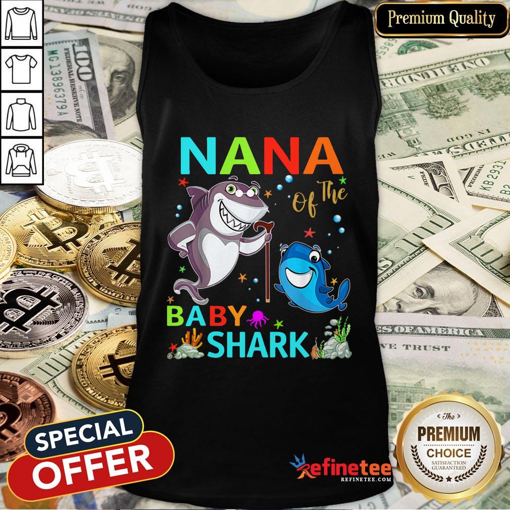 Top Nana Of The Baby Shark Birthday Nana Shark Mother’s Day Shirt
