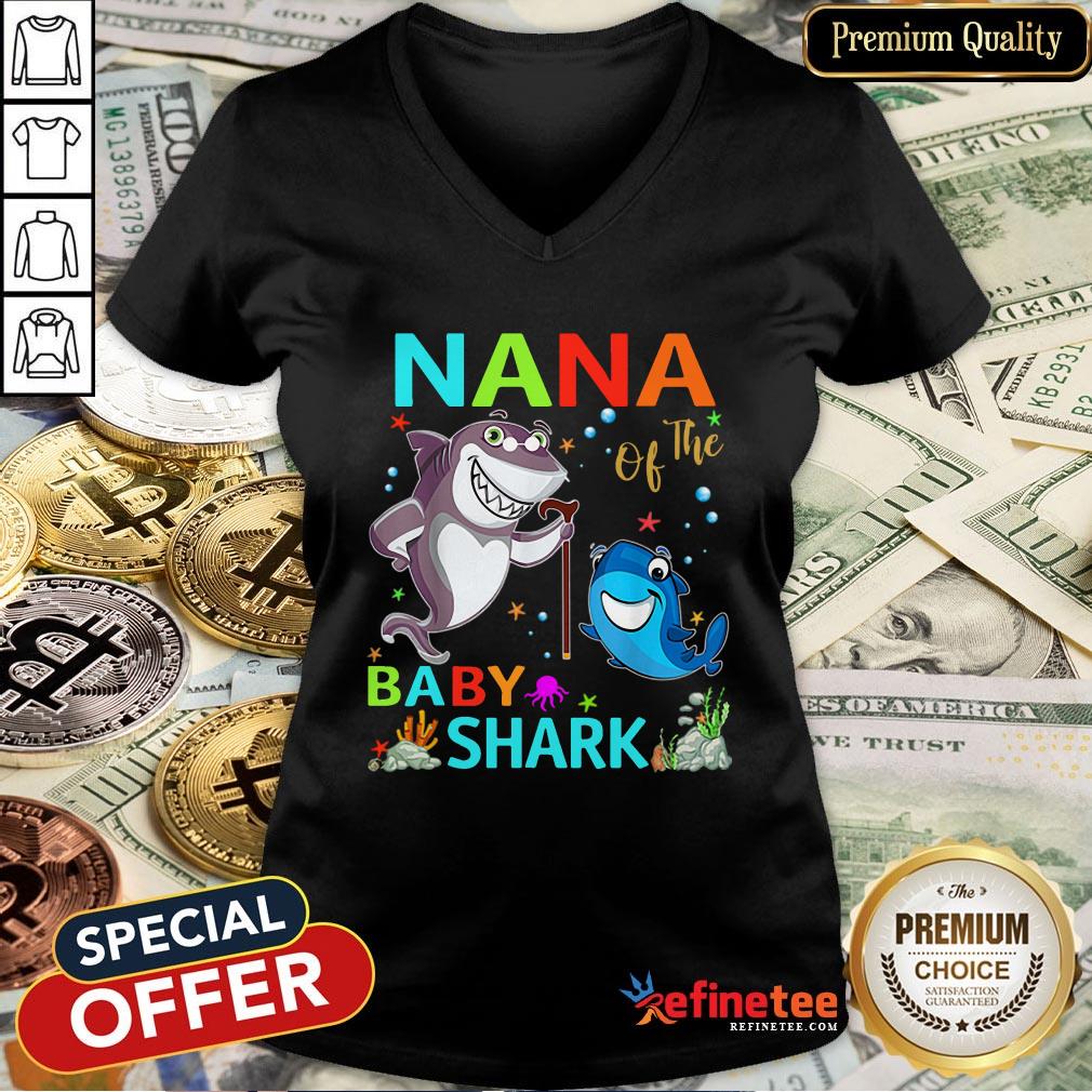 Top Nana Of The Baby Shark Birthday Nana Shark Mother’s Day Shirt