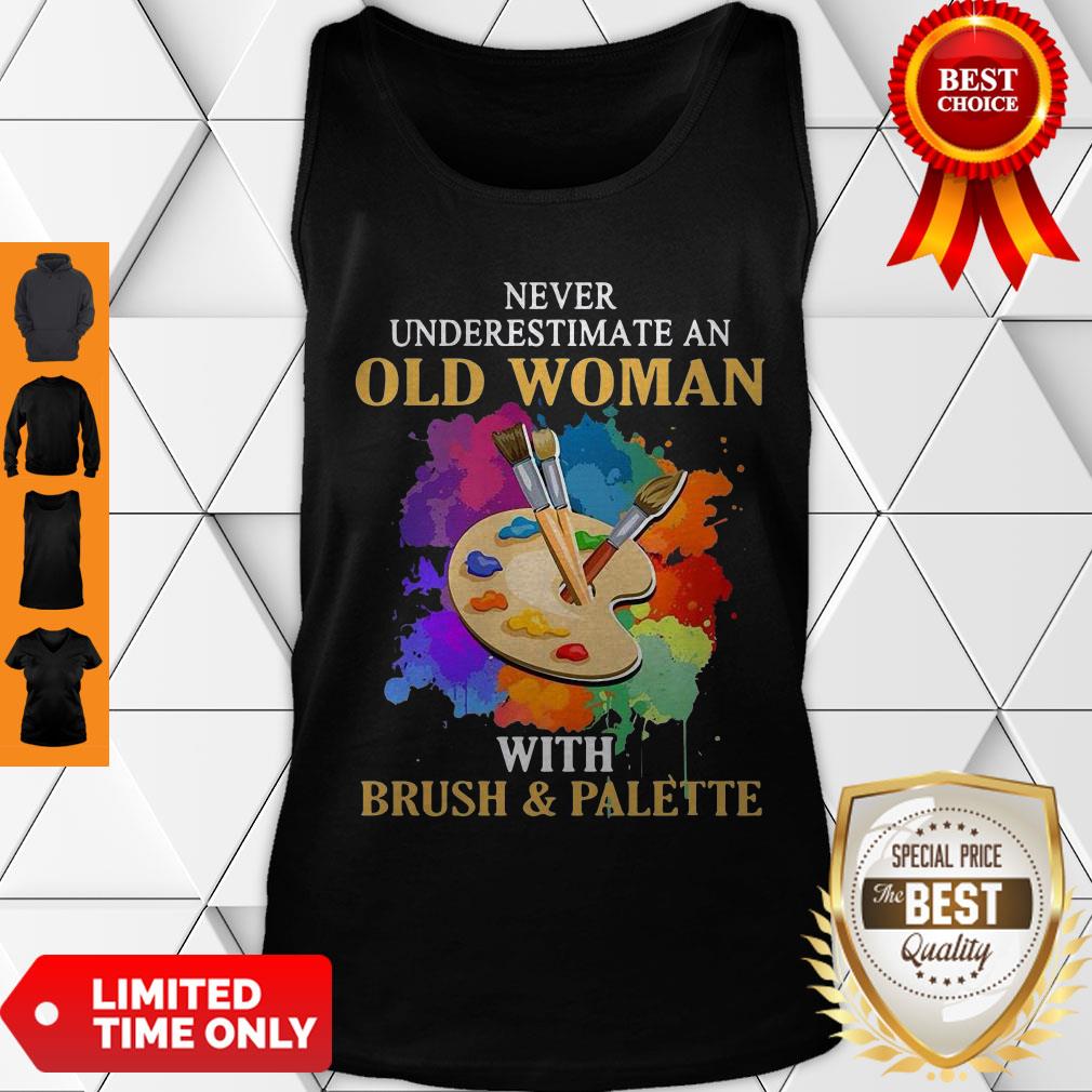 Top Never Underestimate An Old Man With Brush And Palette Shirt