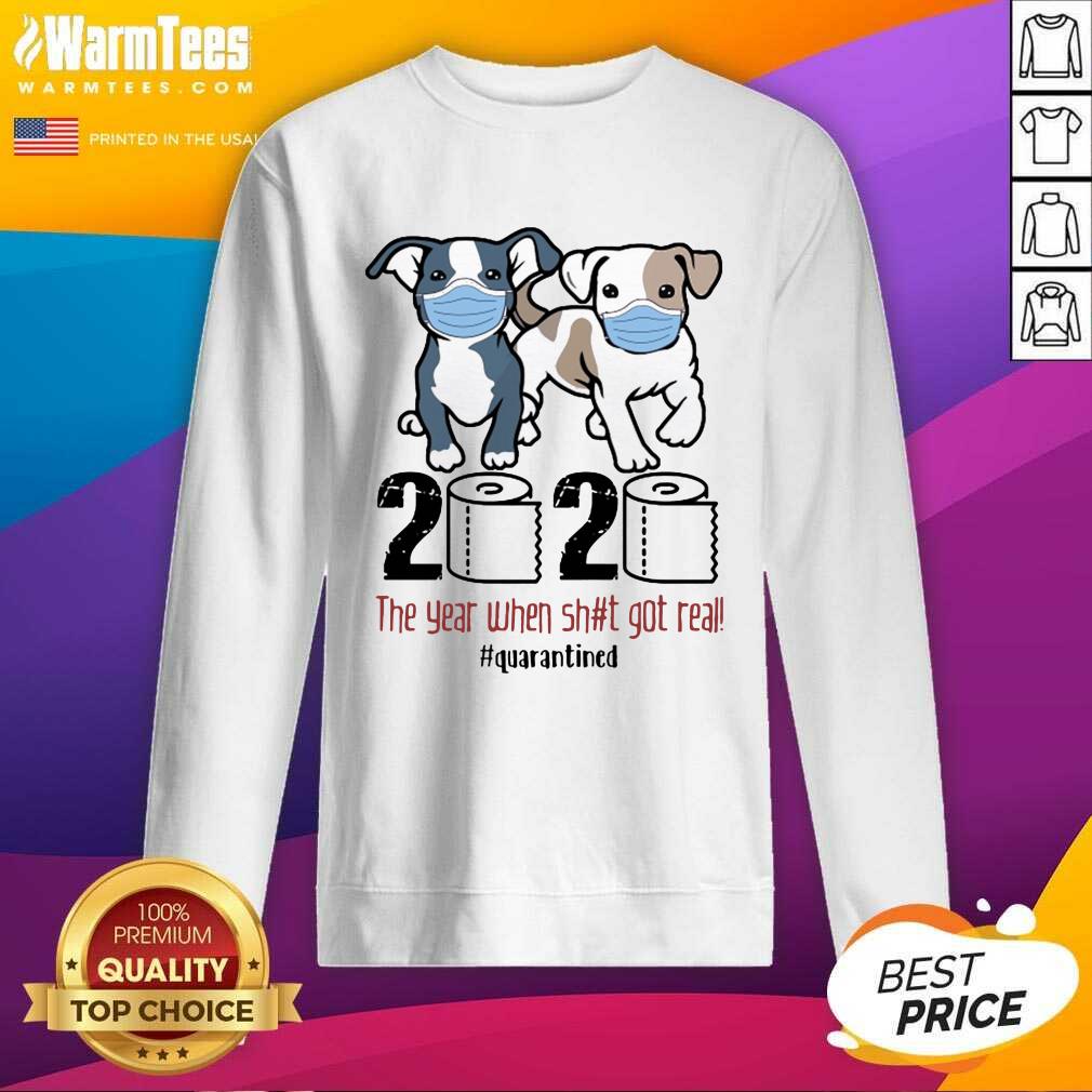 Top Pitbull Toilet Paper 2020 The Year When Shit Got Real Quarantined Shirt