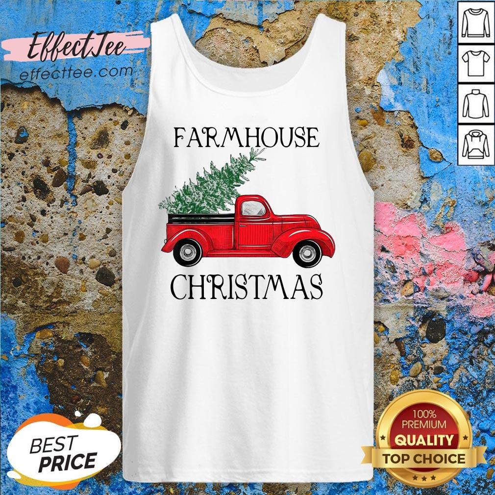 Top Red Truck Farmhouse Christmas Shirt