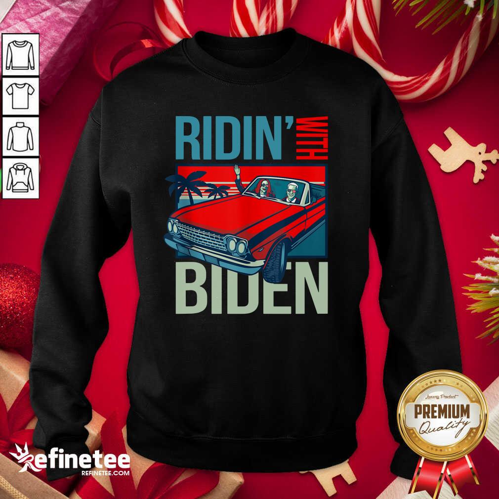 Top Riding With Biden Kamala Harris Joe Biden Vintage Retro Car Shirt