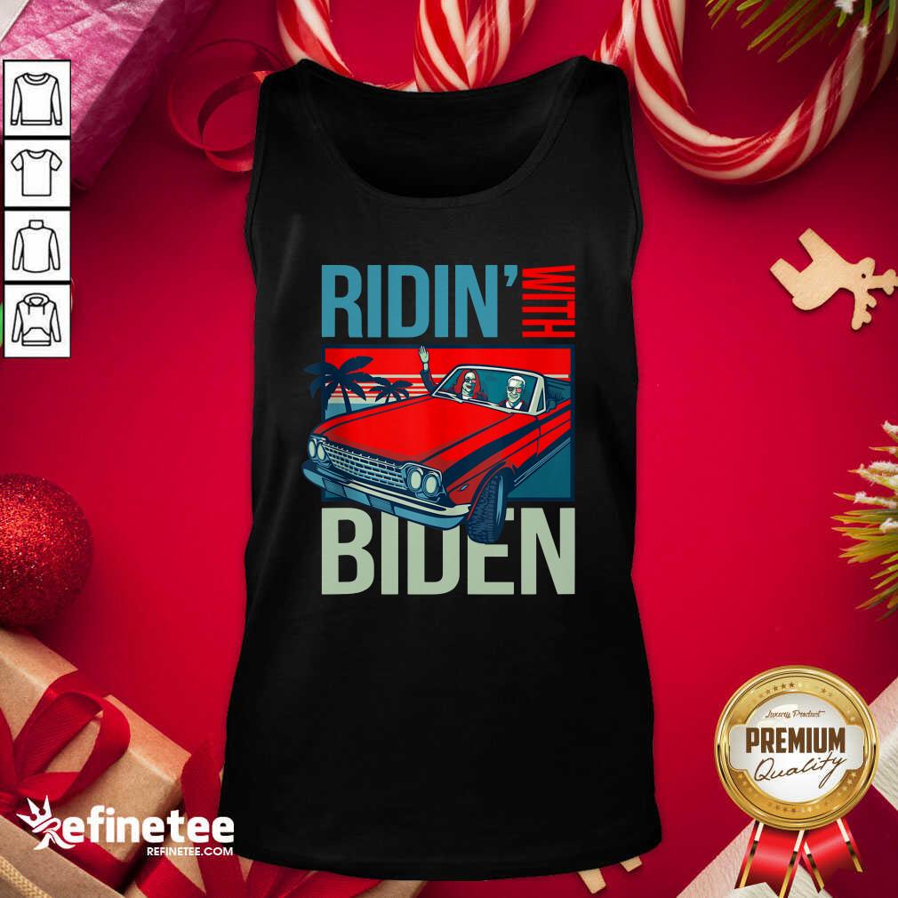 Top Riding With Biden Kamala Harris Joe Biden Vintage Retro Car Shirt