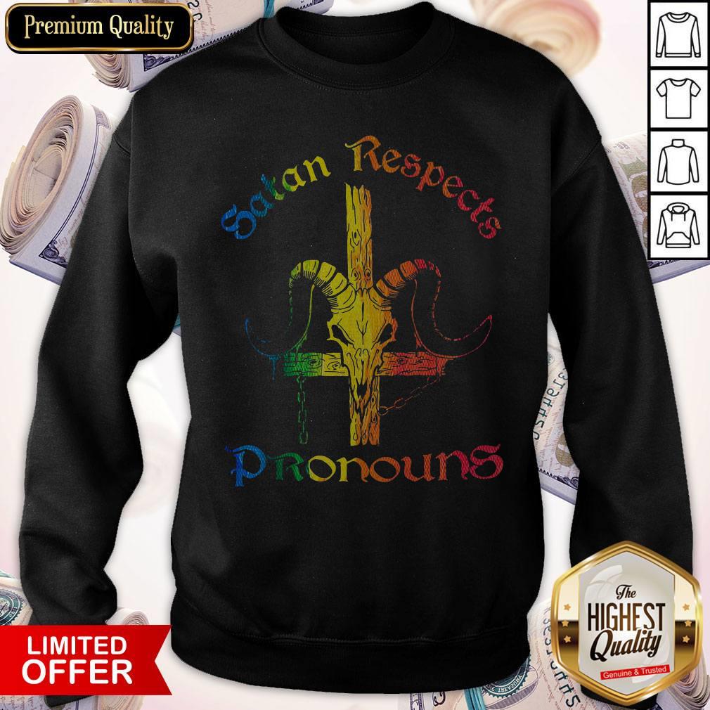 Top Satan Respects Pronouns Shirt