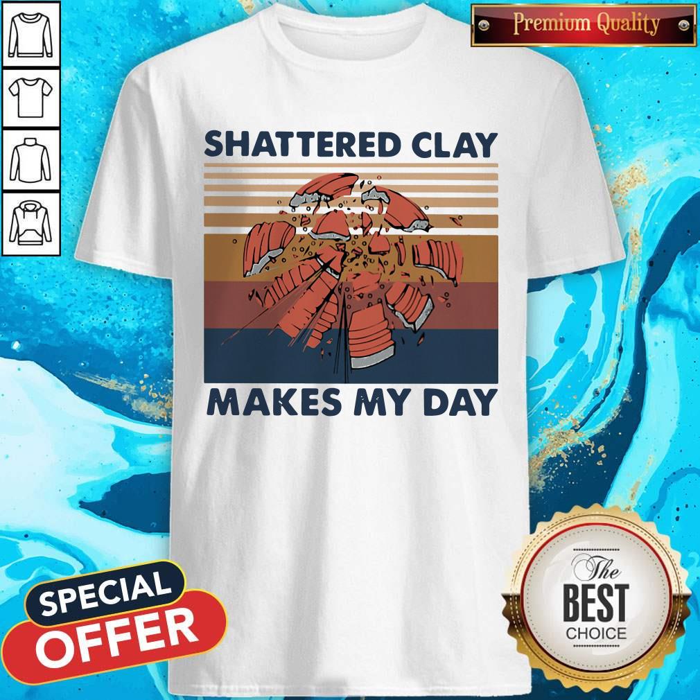Top Skeet Shooting Shattered Clay Makes My Day Vintage Retro Shirt