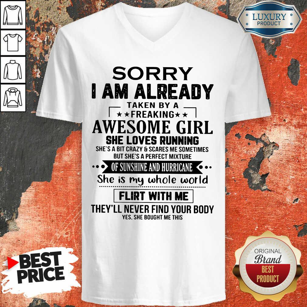 Top Sorry I'm Already Awesome Girl Shirt