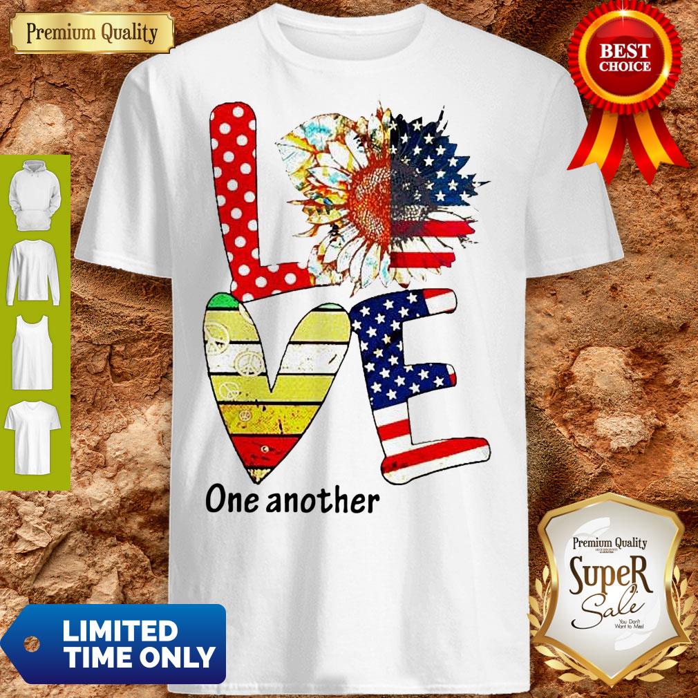 Top Sunflower American Love One Another Vintage Shirt
