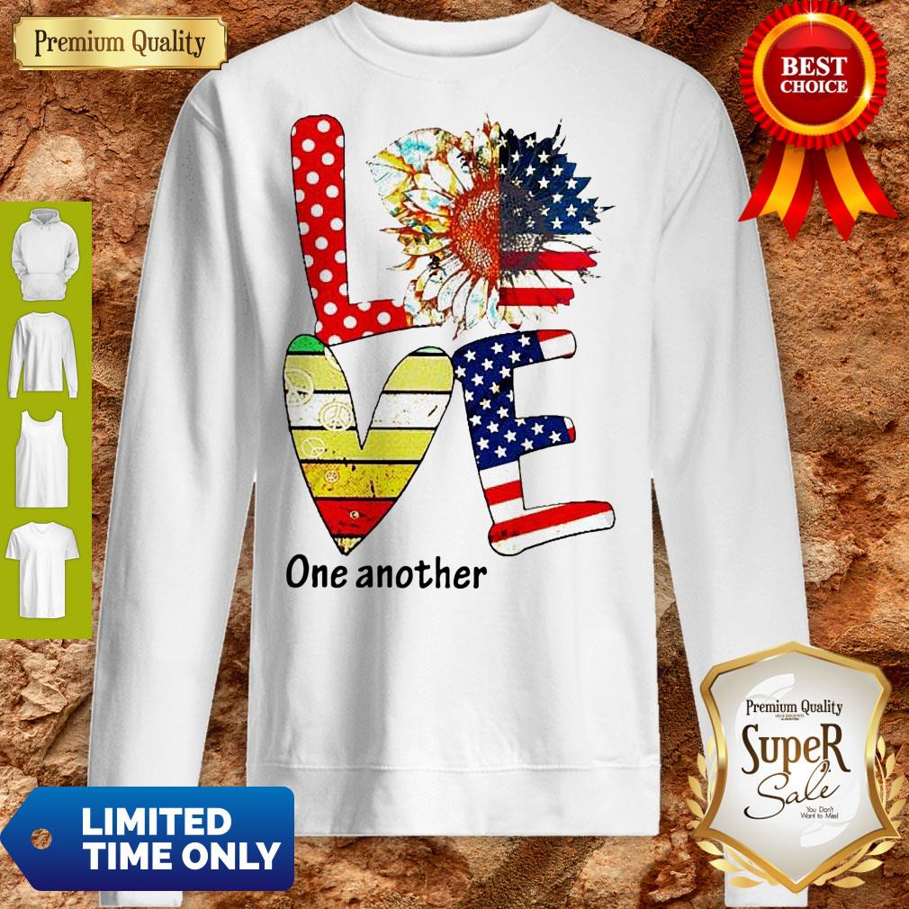 Top Sunflower American Love One Another Vintage Shirt
